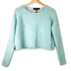 Forever 21 Mint Green Cropped Sweater Size Small